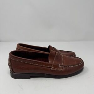 Vintage Dexter Womens 6 Brown Leather Penny Loafers Made in USA Slip On Shoes